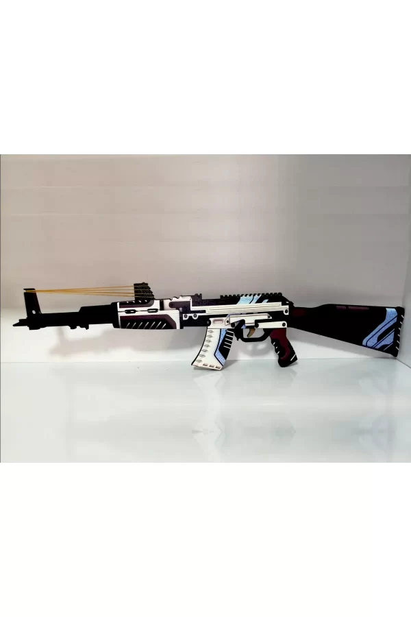 Ahşap Csgo Vulkan Ak-47 Renkli Lastik Atan Ak-47 Oyuncak – Turna Kamp ...