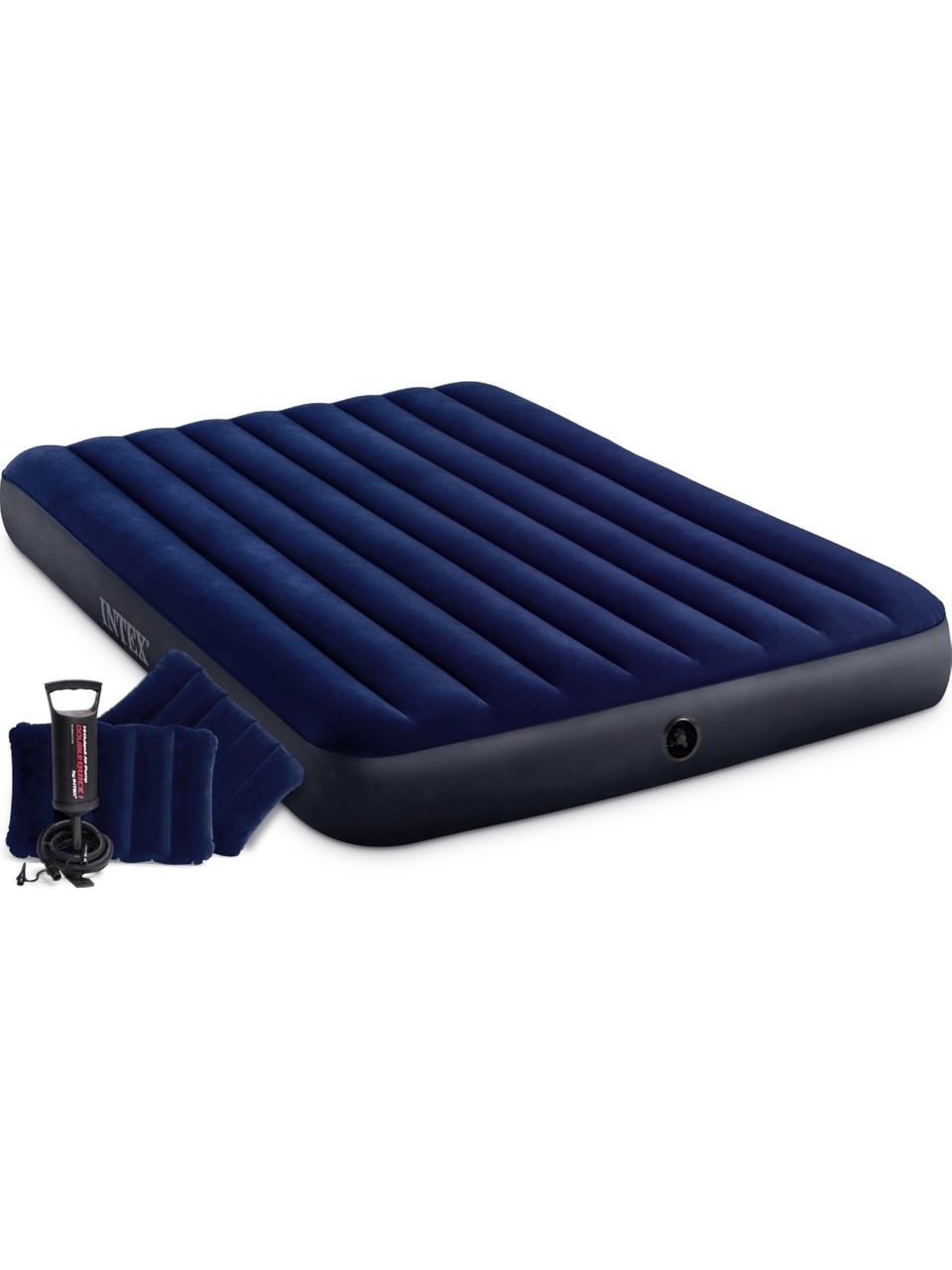 intex Çift Kişilik Şişme Yatak + 2 Yastık + Pompa / Kamp Seti - Görsel 3